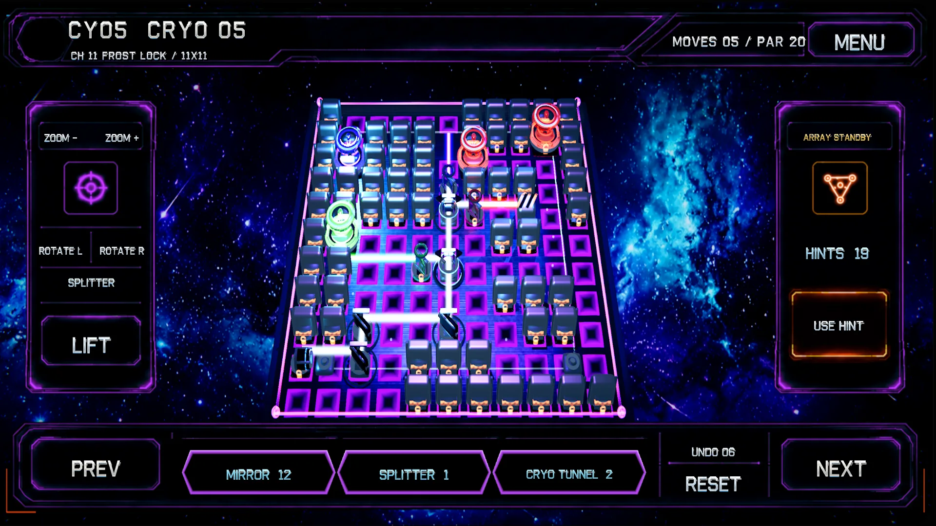 Devlog banner for Lumen Vault: Expansion Campaign Rebuilt: Better Variety, Clearer Beams, and a PAR 40 Finale