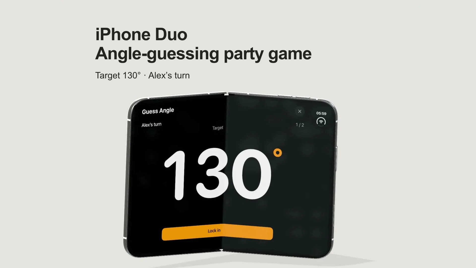 Devlog banner for Guess Angle: I made an iPhone Duo angle-guessing party game for passing one phone around