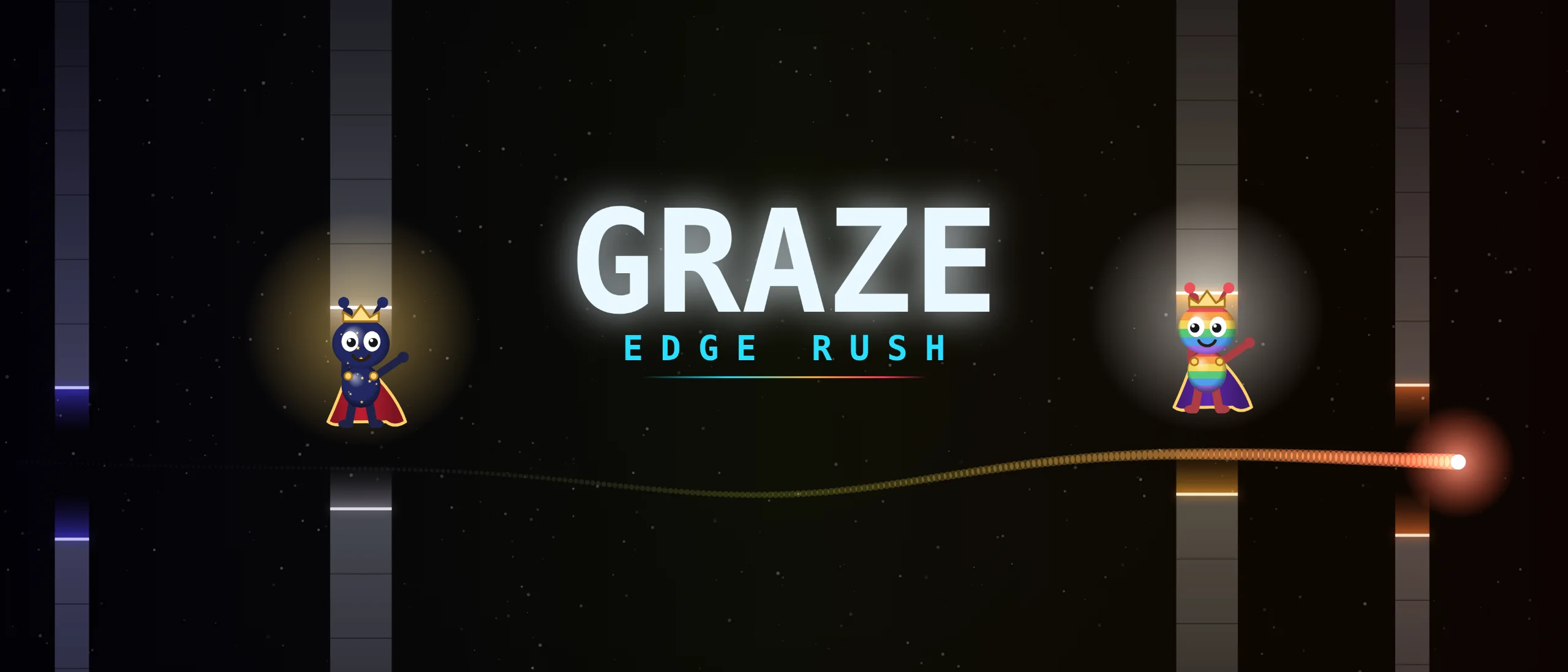 Devlog banner for GRAZE: Edge Rush: GRAZE 4.0: Friend Challenges, Weekly Leagues, and Aliens That Evolve
